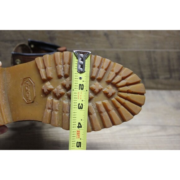 Safety and Supply co vintage men\'s brown leather moc toe 7 eye work‎ boots 6-6.5 main image 15